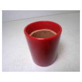 Vintage Burnt Orange Swirl Bakelite Dice Cup