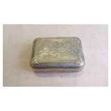 Vintage Embossed Aluminum Travel "Soap" Container