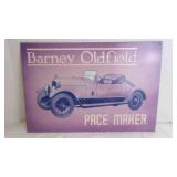 1990s Metal Barney Oldfield Pace Maker Store Sign