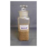Antique Glass Pharmacy Herb/Seasoning Bottle w/Lid