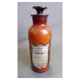 Antique John Wyeth & Brother Brown Amber Glass