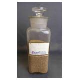 Antique Glass Pharmacy Herb/Seasoning Bottle w/Lid