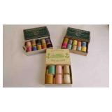 (3) Vintage Sewing Thread in Cardboard Boxes