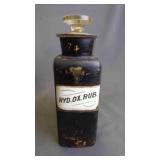 Antique Glass Pharmacy Herb/Seasoning Bottle w/Lid