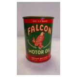 Vintage Falcon Motor Oil Metal Store Display Can