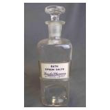 Antique Glass Pharmaceutical Medicine Bottle w/Lid