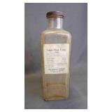 Antique Glass Pharmaceutical Medicine Bottle w/Lid
