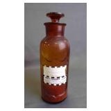 Antique John Wyeth & Brother Brown Amber Glass