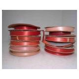 (12) Vintage 100% Acetate Satin Ribbon Spools