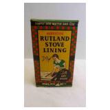 Vintage Box Of Rutland Stove Lining Cement