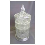 Vintage 3-Tier Brilliant Cut "Billie" Jar w/ Cover