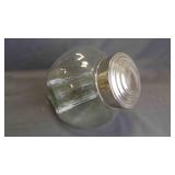 Antique Aridor Clear Glass Humidor Jar w/ Cover