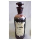 Antique John Wyeth & Brother Brown Amber Glass