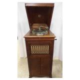 Vintage Tiger Oak Kimball Phonograph Record Player