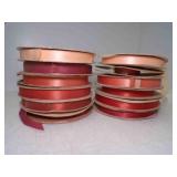 (12) Vintage 100% Acetate Satin Ribbon Spools