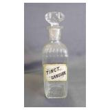 Antique Glass Pharmaceutical Medicine Bottle w/Lid