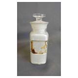 Antique Glass Pharmaceutical Medicine Bottle w/Lid