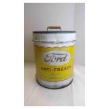 Vintage Empty Ford Anti-Freeze Metal Can/Drum