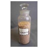Antique Glass Pharmacy Herb/Seasoning Bottle w/Lid