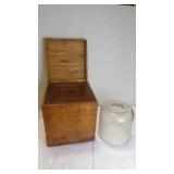 Antique 1884 National Wood & Glass Ballot Box