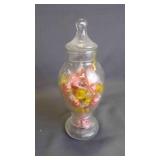 Vintage General Store Counter Display Jar w/Lid
