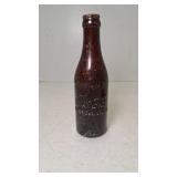 Antique Straight Sided Amber Brown Glass