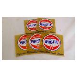 (5) Vintage "Thirsty? Just Whistle" Window Decal