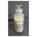 Antique Glass Pharmacy Herb/Seasoning Bottle w/Lid