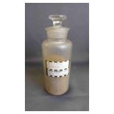 Antique Glass Pharmacy Herb/Seasoning Bottle w/Lid