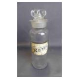 Antique Glass Pharmacy Herb/Seasoning Bottle w/Lid