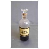 Antique Apothecary Clear Glass Bottle w/ Topper