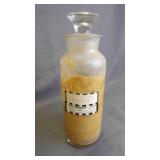 Antique Glass Pharmaceutical Medicine Bottle w/Lid