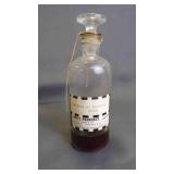 Antique Glass Pharmaceutical Medicine Bottle w/Lid