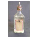 Antique Apothecary Clear Glass Bottle w/ Topper
