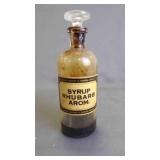 Antique Apothecary Clear Glass Bottle w/ Topper