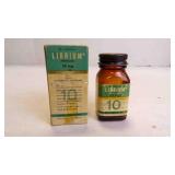 Vintage Amber Glass Jar Librium 10mg Capsule Jar