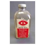 Antique Glass Pharmaceutical Medicine Bottle w/Lid