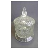Vintage Glass Apothecary Store Display Jar w/Cover