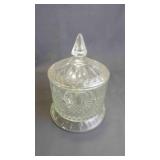 Vintage Glass Apothecary Store Display Jar w/Cover