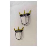 (2) New 1954-59 Ford Fairlane Crest Emblem Bezels