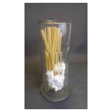 Vintage Store Soda Fountain Straw Holder Glass Jar