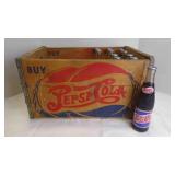Vintage Pepsi-Cola Wooden 24-Pack Bottle Carrier
