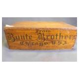 Antique Bunte Brothers Candy Co. Wood Ship Crate
