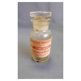 Antique Apothecary Clear Glass Bottle w/ Topper