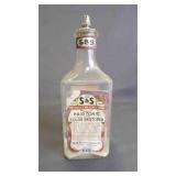 Antique Apothecary Clear Glass Bottle w/ Topper