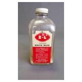 Antique Glass Pharmaceutical Medicine Bottle w/Lid