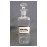 Antique Glass Pharmaceutical Medicine Bottle w/Lid