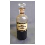 Antique Glass Pharmaceutical Medicine Bottle w/Lid