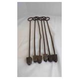 Antique Square Block Wrought Iron Branding Rods