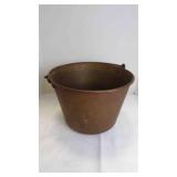 Antique Spun Brass Kettle/Cauldron Pot